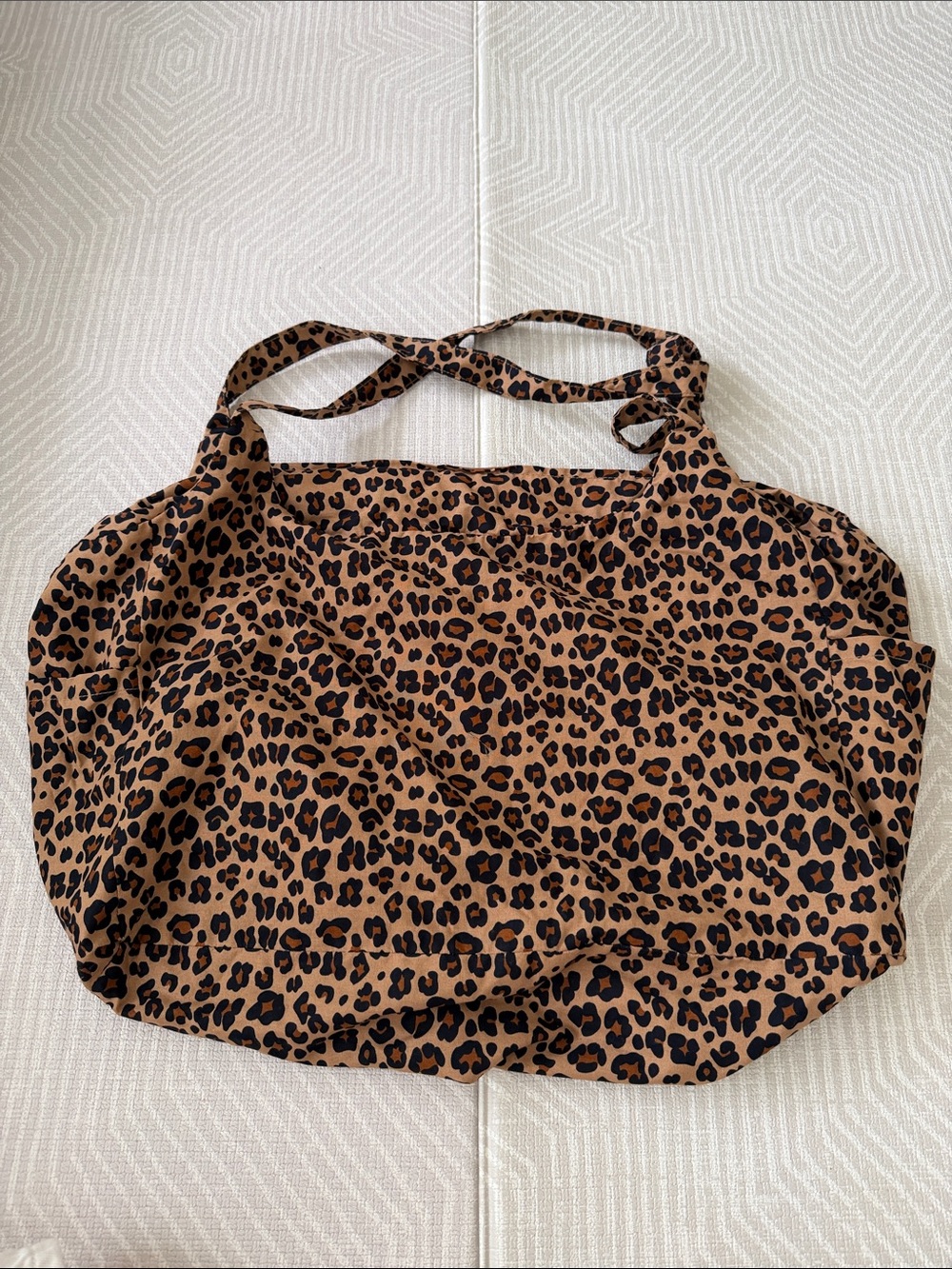 Zara Leopard Print Shoulder Tote Bag - Brown/Black